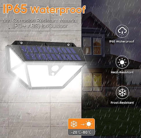 Luz LED Solar de Exterior con Sensor de Movimiento y Cobertura 270°